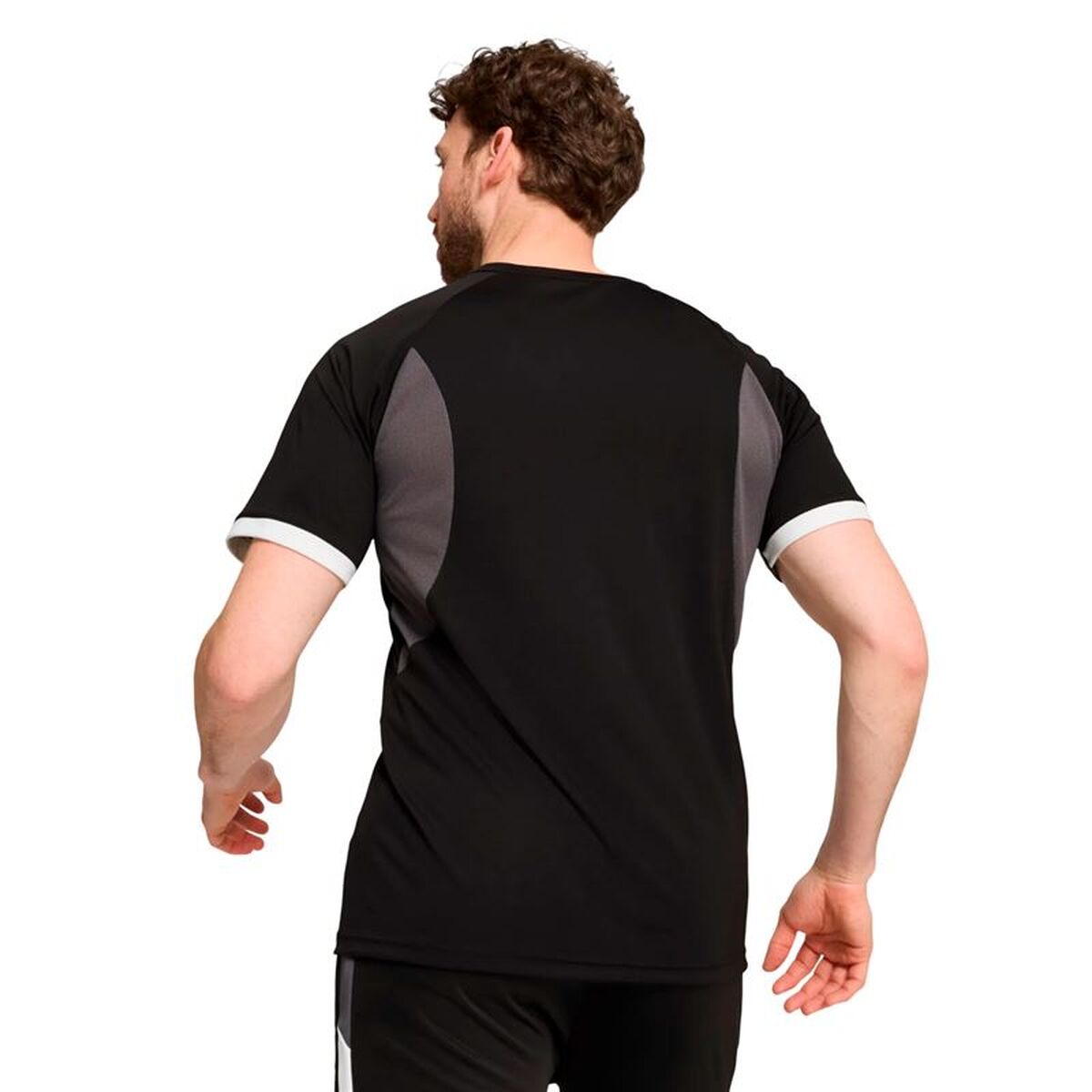 Men’s Short-sleeved Football Shirt Puma Individual liga Black