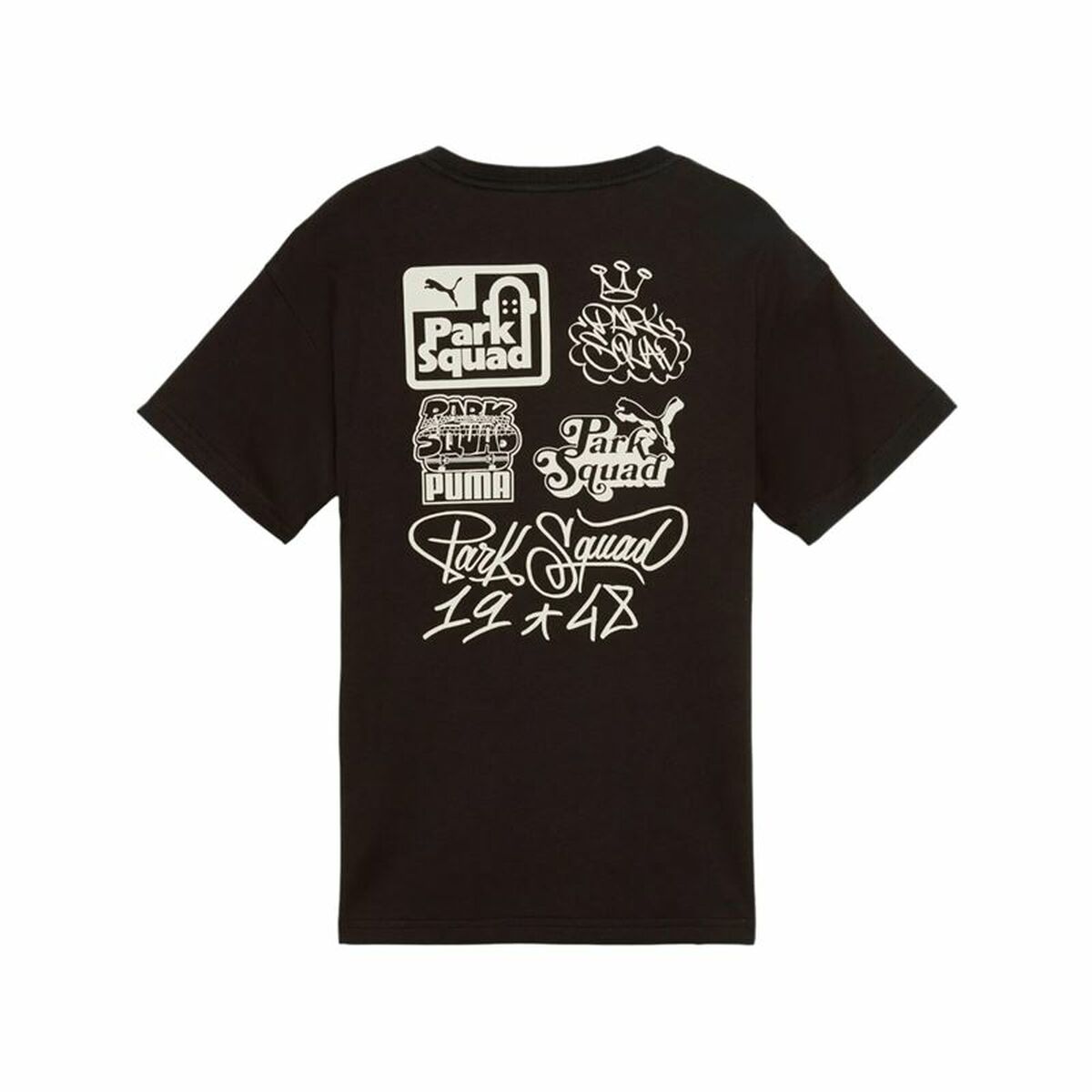 Child’s Short Sleeve T-Shirt Puma Essenntials+ Mid 90S Graphic Black