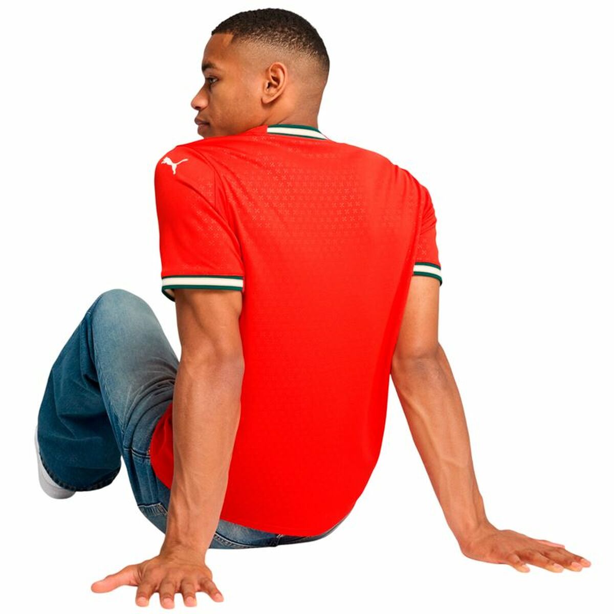 Men’s Short-sleeved Football Shirt Puma Portugal Home Repl Red