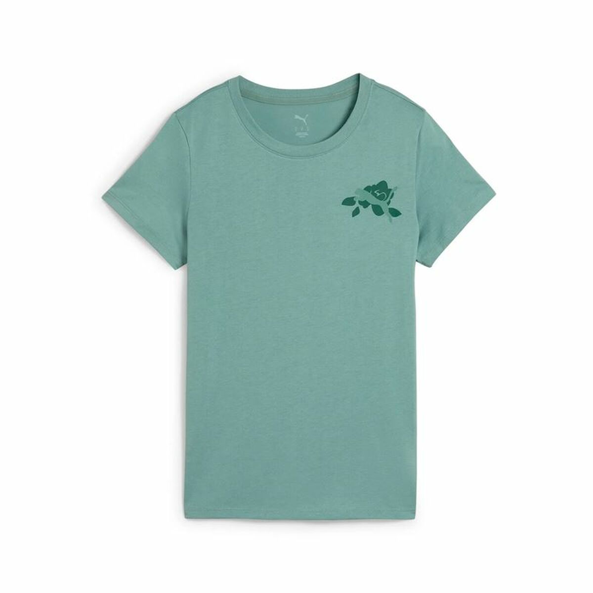 Womens Short Sleeve T-Shirt Puma Graphics Train Conce Green