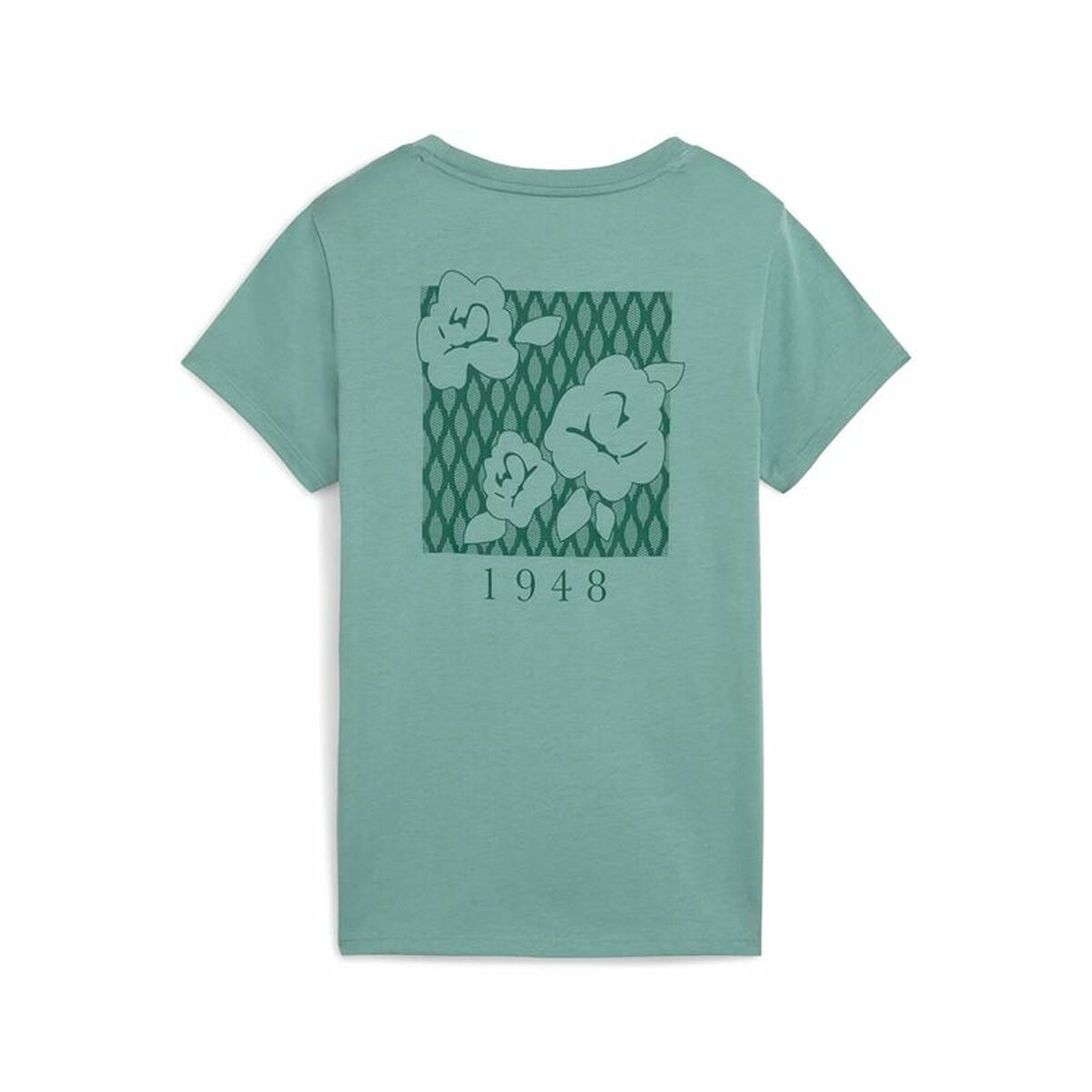 Womens Short Sleeve T-Shirt Puma Graphics Train Conce Green