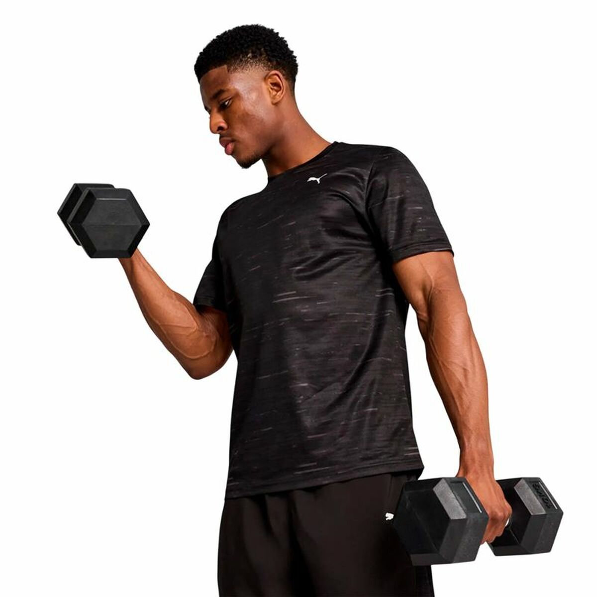 Men’s Short Sleeve T-Shirt Puma Tad Essentials Black