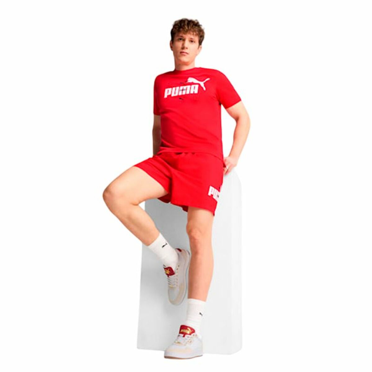 Trousers Puma Essentials Logo Lab Wo Red