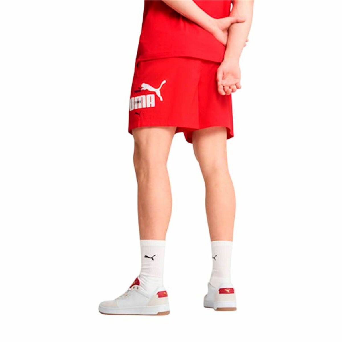 Trousers Puma Essentials Logo Lab Wo Red