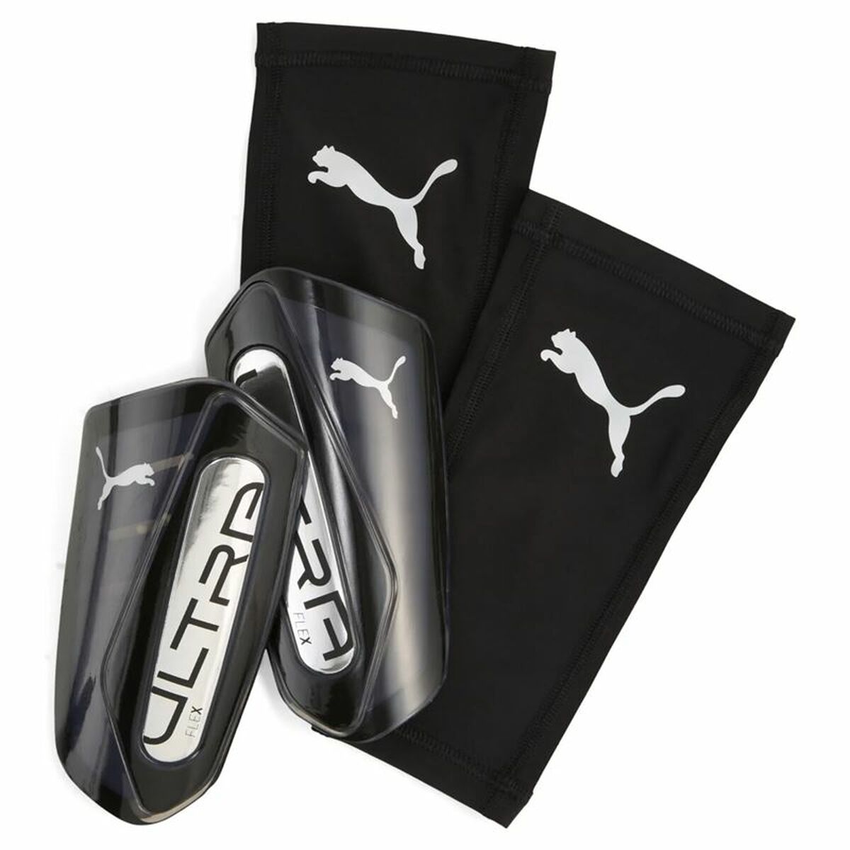 Football Shinguards Puma Ultra Flex Sleeve Black