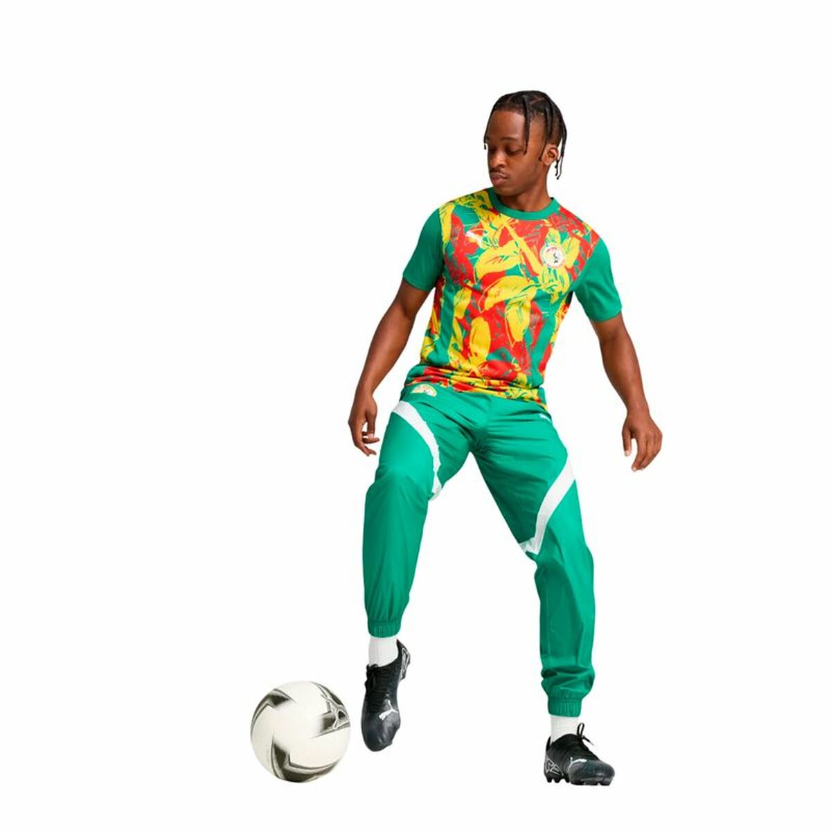 Men’s Short-sleeved Football Shirt Puma Senegal Prematch Ss Green