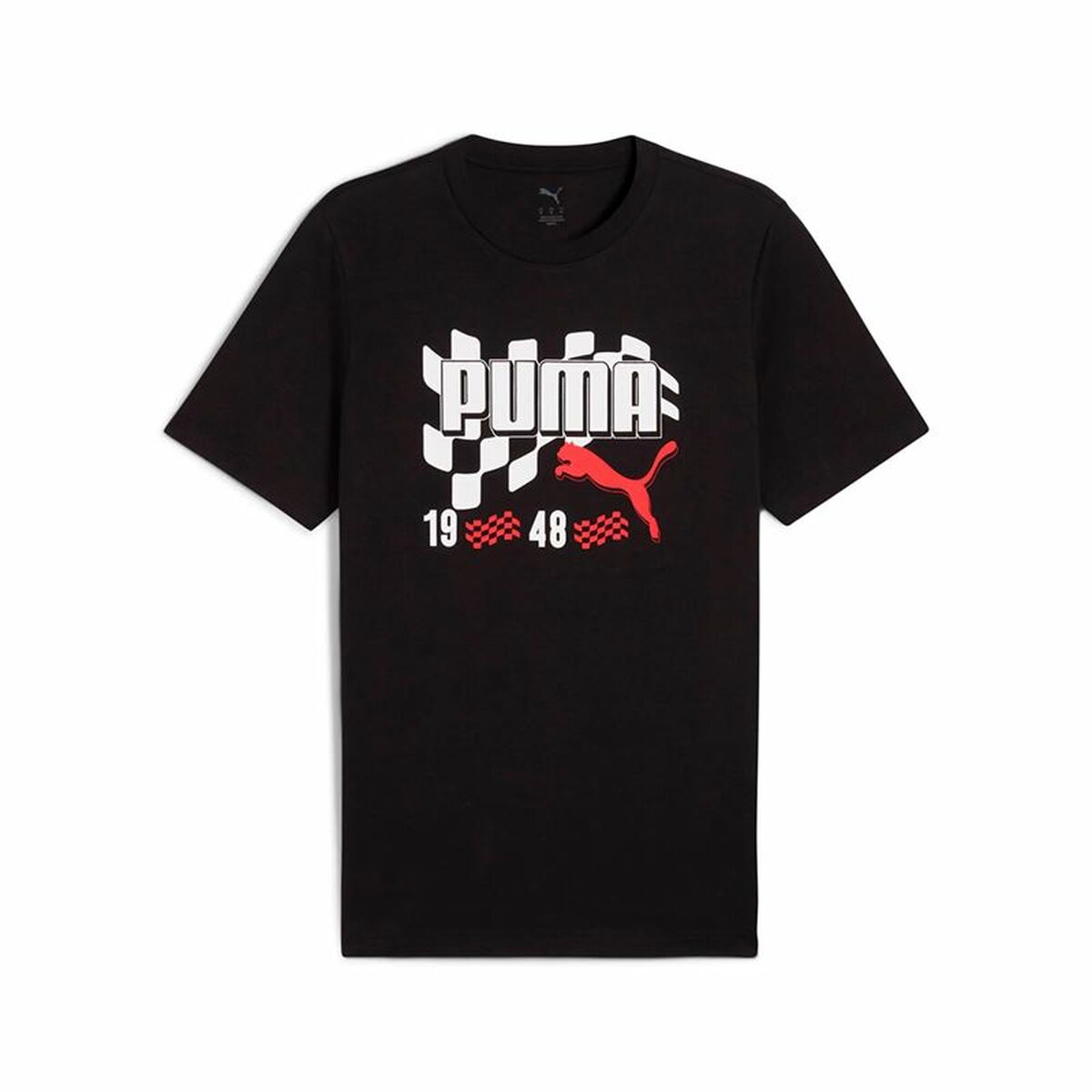 Men’s Short Sleeve T-Shirt Puma Graphics Moto Flag Black