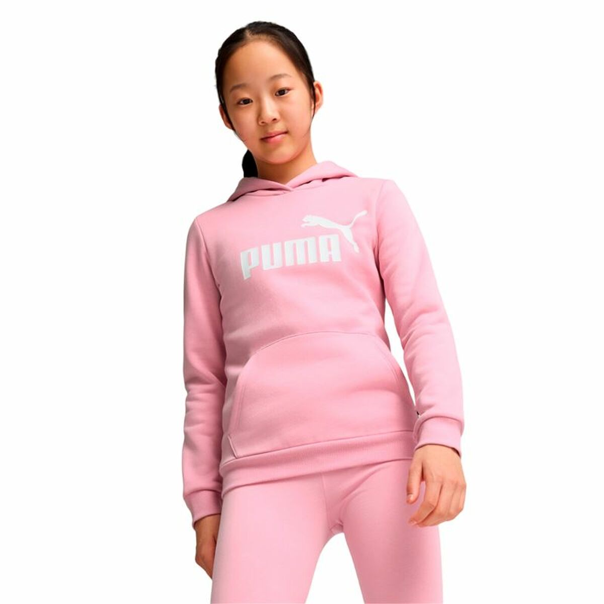 Hoodless Sweatshirt for Girls Puma Ess Logo Fl G Hoodless Sweatshirt for Girls Puma Ess Logo Fl G