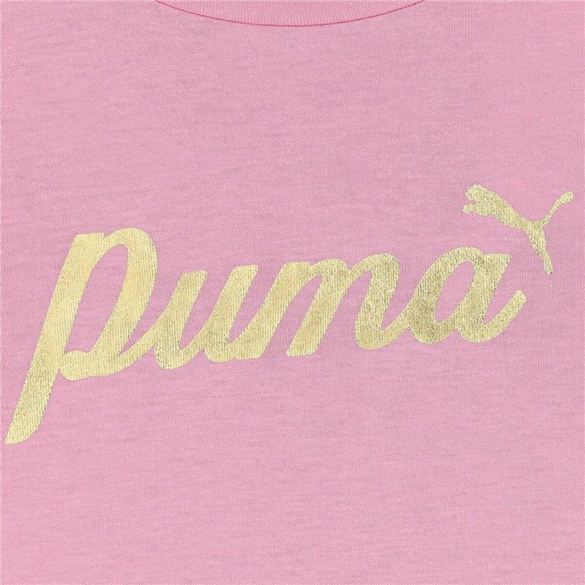 Child’s Short Sleeve T-Shirt Puma Essentials+ Script Metallic G