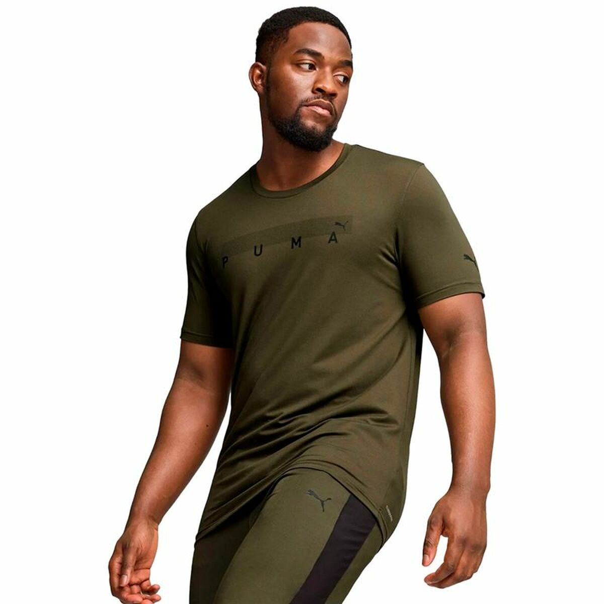 Short-sleeve Sports T-shirt Puma Energy Cloudspun Graphic Golden