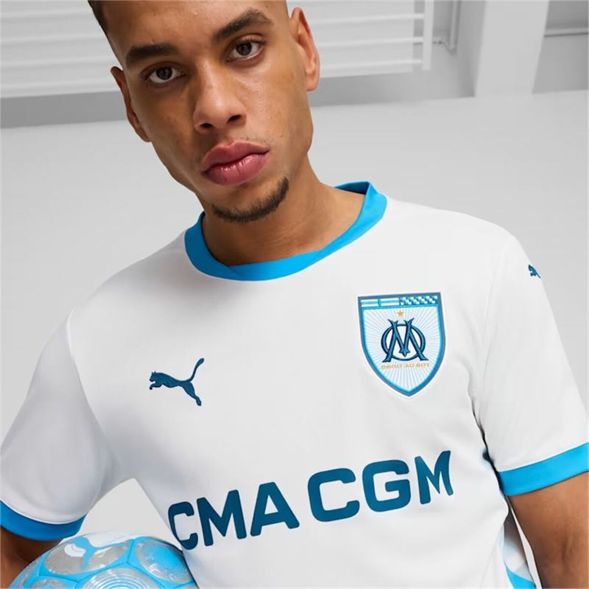 Men’s Short-sleeved Football Shirt Puma Olympique de Marseille Home 24/25