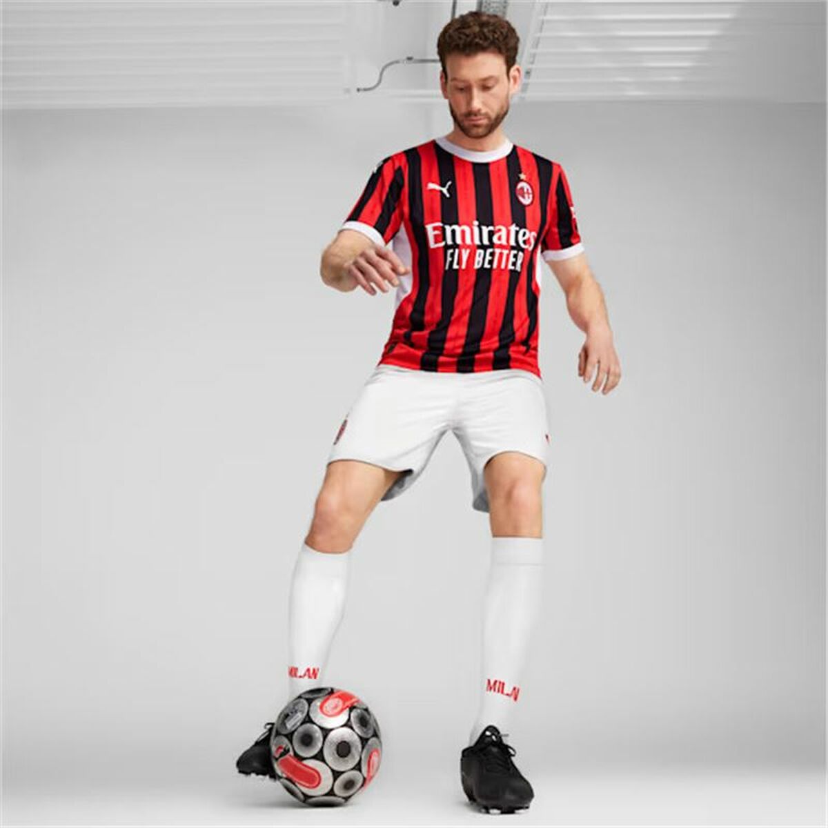 Men’s Short-sleeved Football Shirt Puma AC Milan