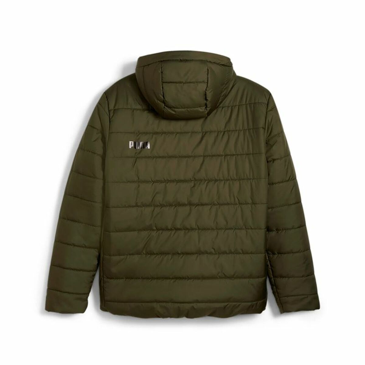 Men’s Sports Jacket Puma Essentials Hooded Padded Dark green