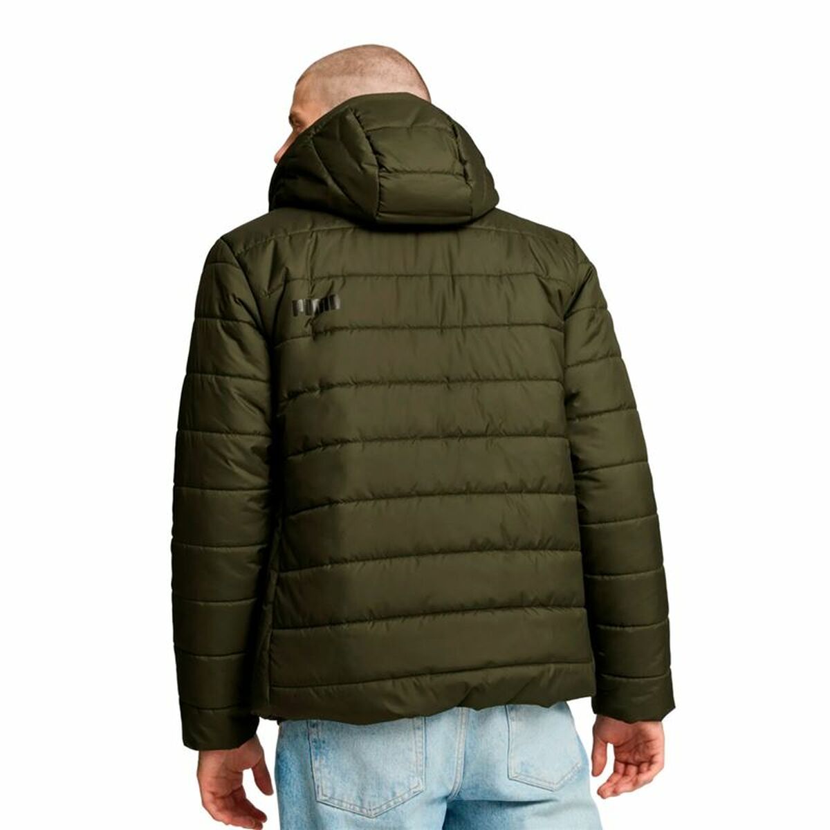 Men’s Sports Jacket Puma Essentials Hooded Padded Dark green