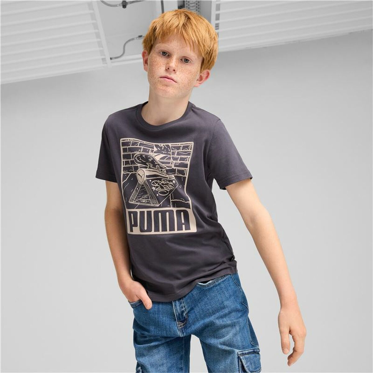 Child’s Short Sleeve T-Shirt Puma Purple
