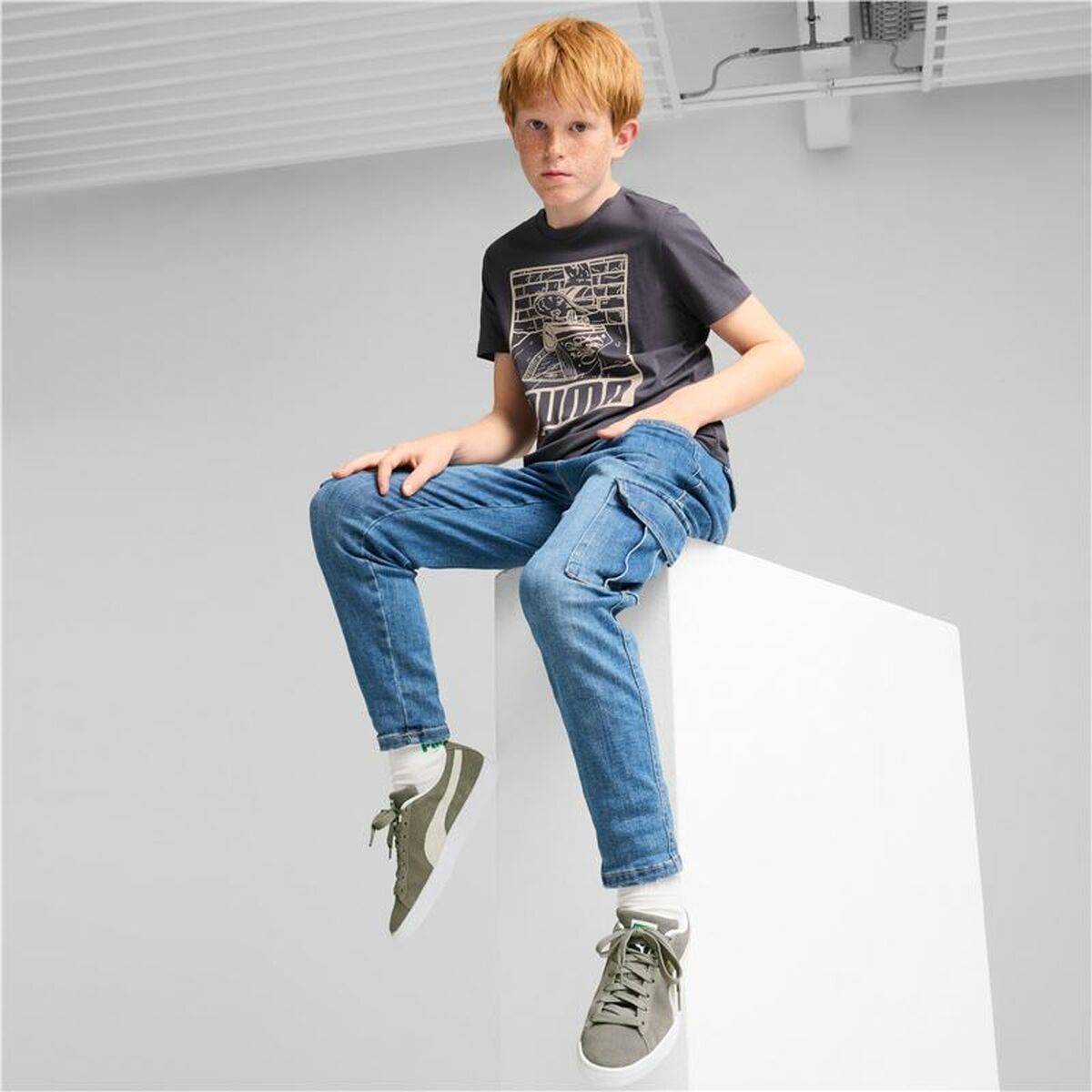 Child’s Short Sleeve T-Shirt Puma Purple