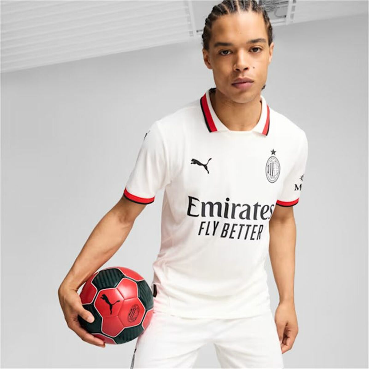 Men’s Short-sleeved Football Shirt Puma AC Milan