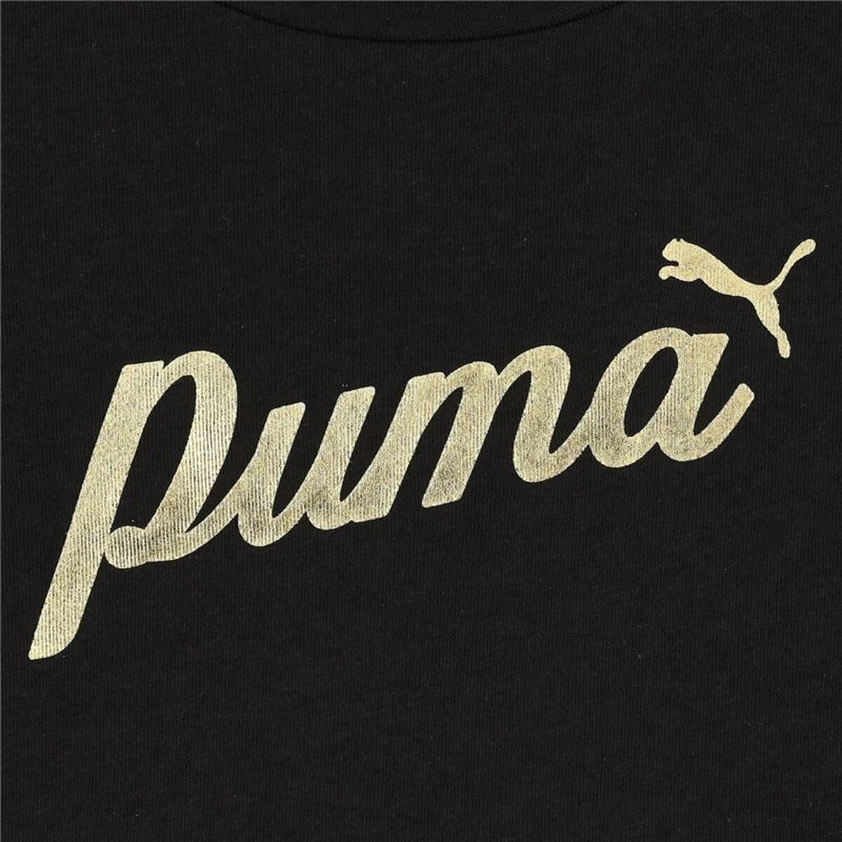 Child’s Short Sleeve T-Shirt Puma Ess+ Script Metallic G