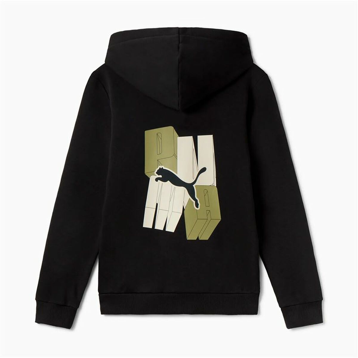Children’s Jacket Puma Essentials+ Graphic Hoodie Fz Black