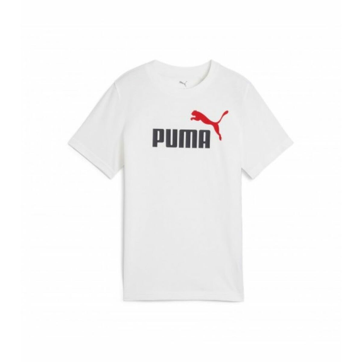 Child’s Short Sleeve T-Shirt Puma ESS 2 COLOR No.1 Logo Tee B White