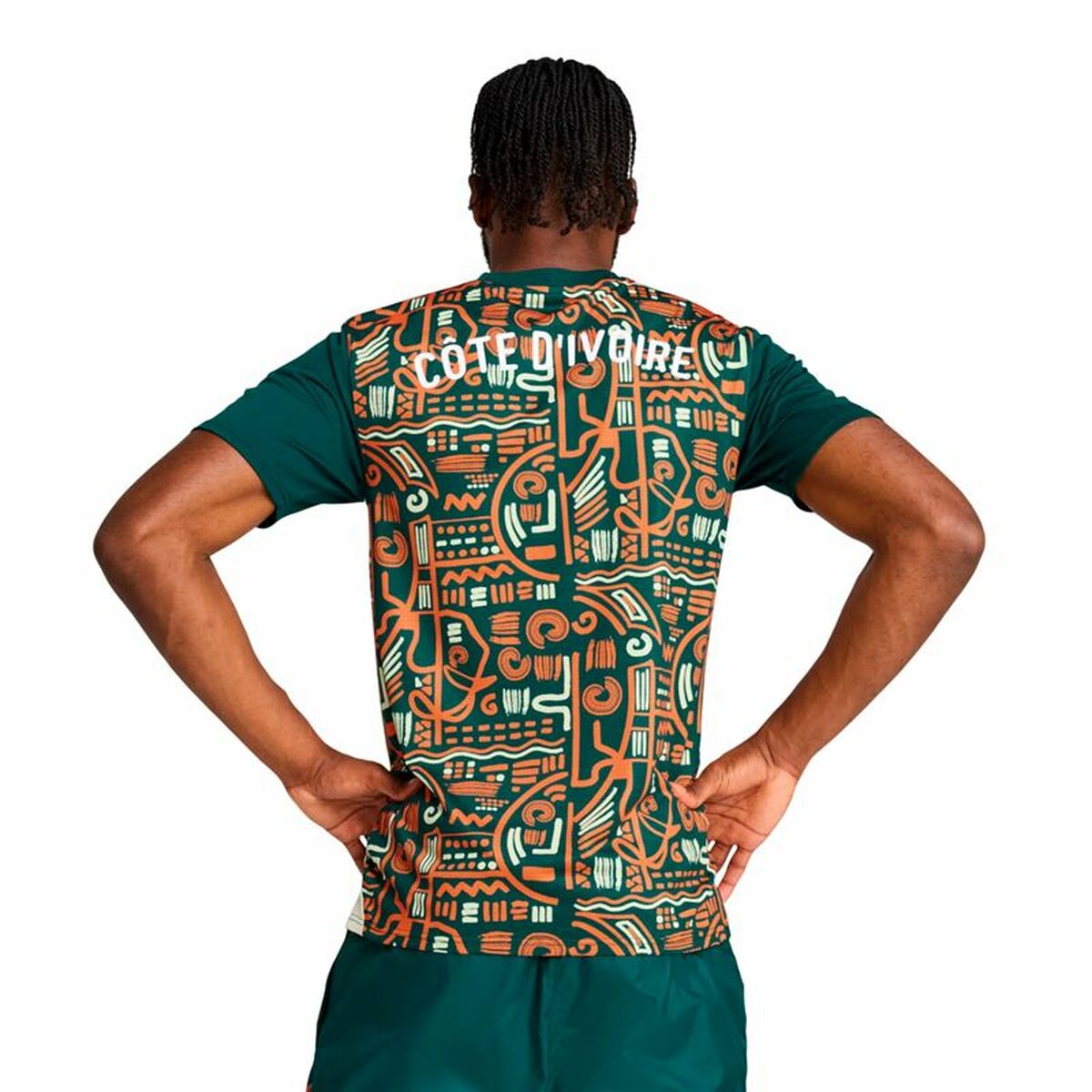 Men’s Short-sleeved Football Shirt Puma Cote d’Ivore Prematch Ss Green