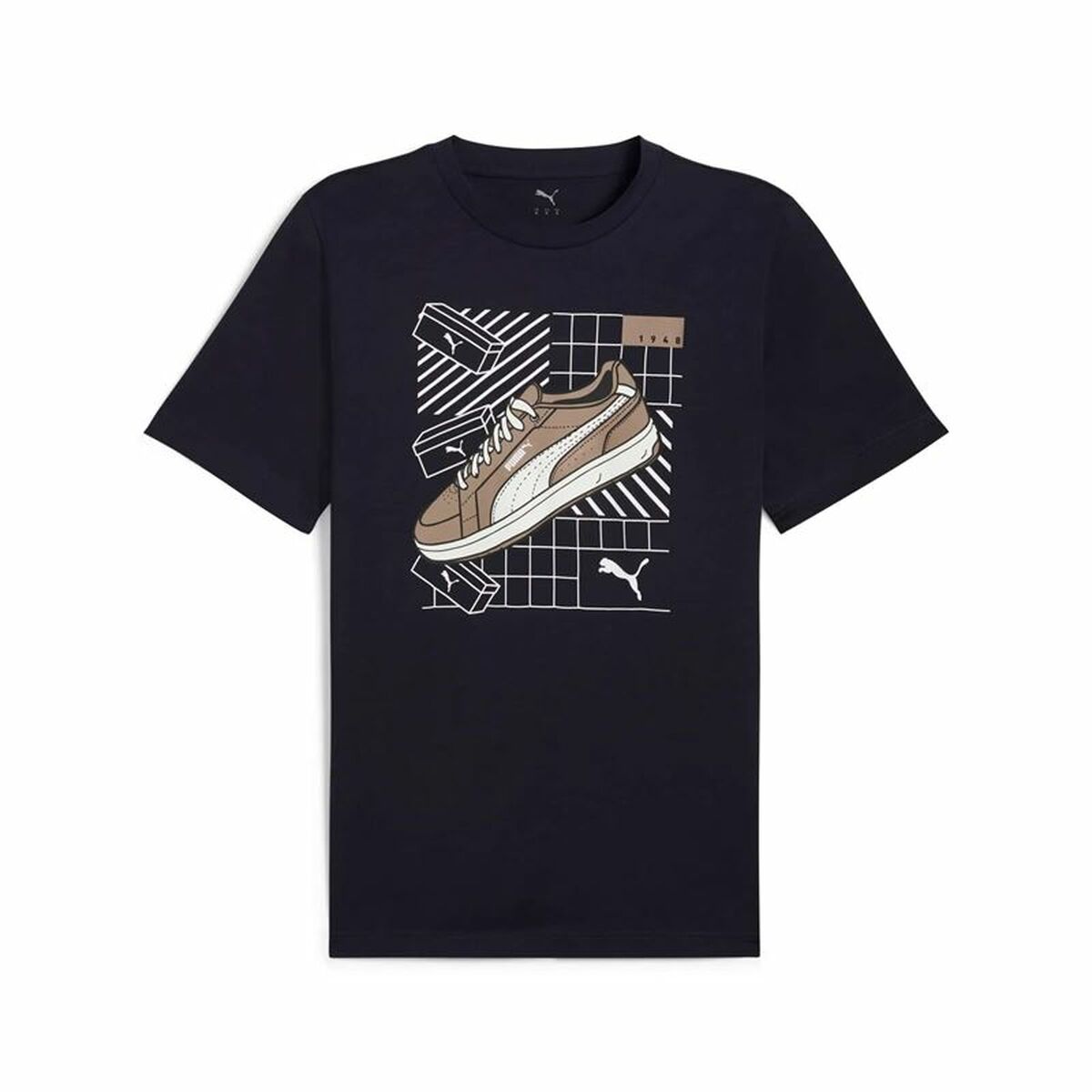 Mens Short Sleeve T-Shirt Puma Graphics Sneaker 2XL