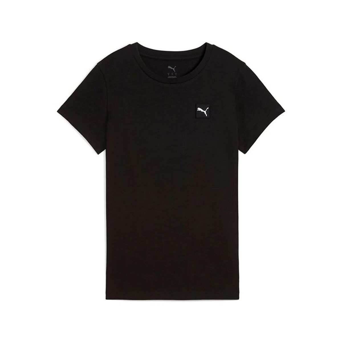 Women’s Short Sleeve T-Shirt Puma Essentials Elevated Black Women’s Short Sleeve T-Shirt Puma Essentials Elevated Black