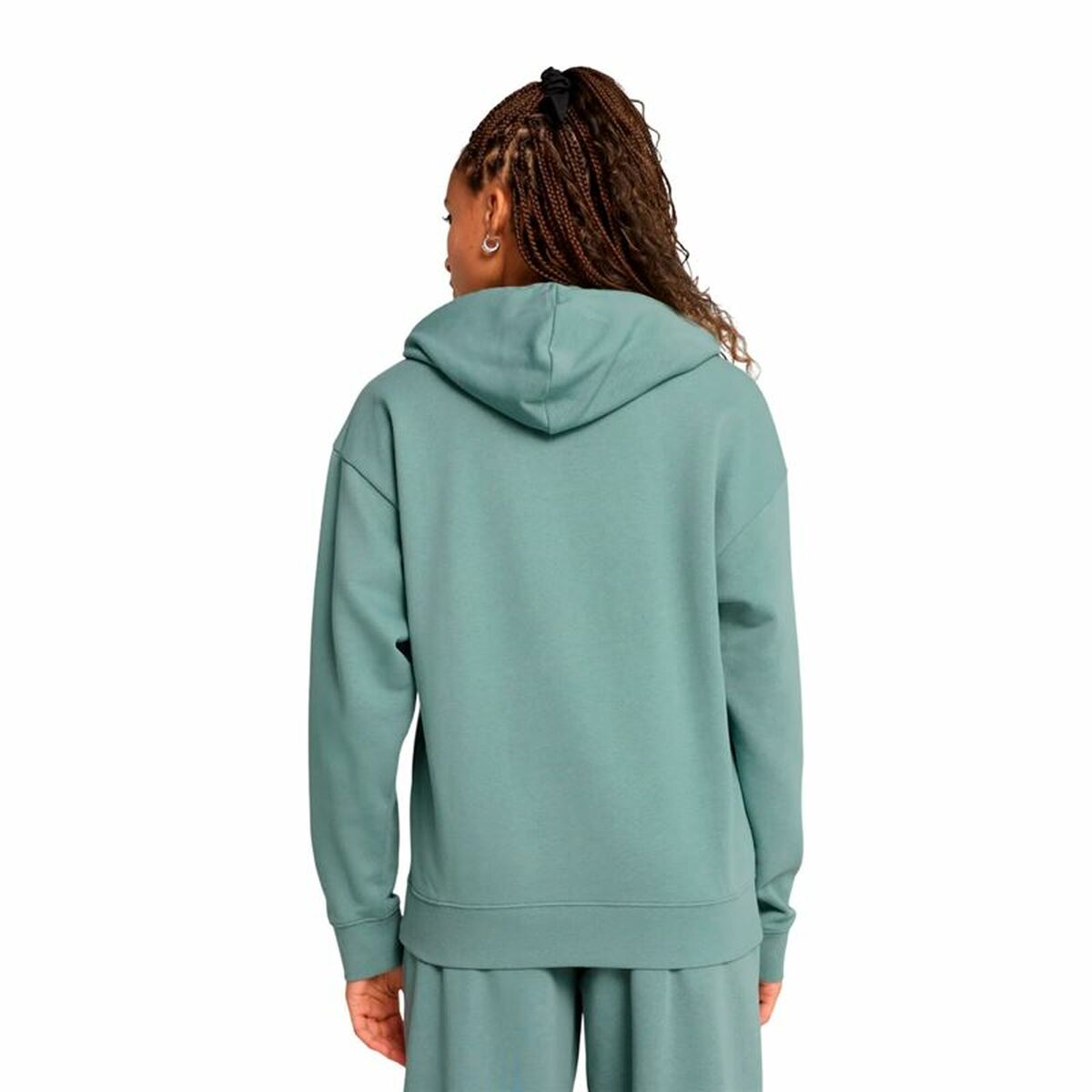 Womens Hoodie Puma Puma Essentials Script Comfort H Blue Green