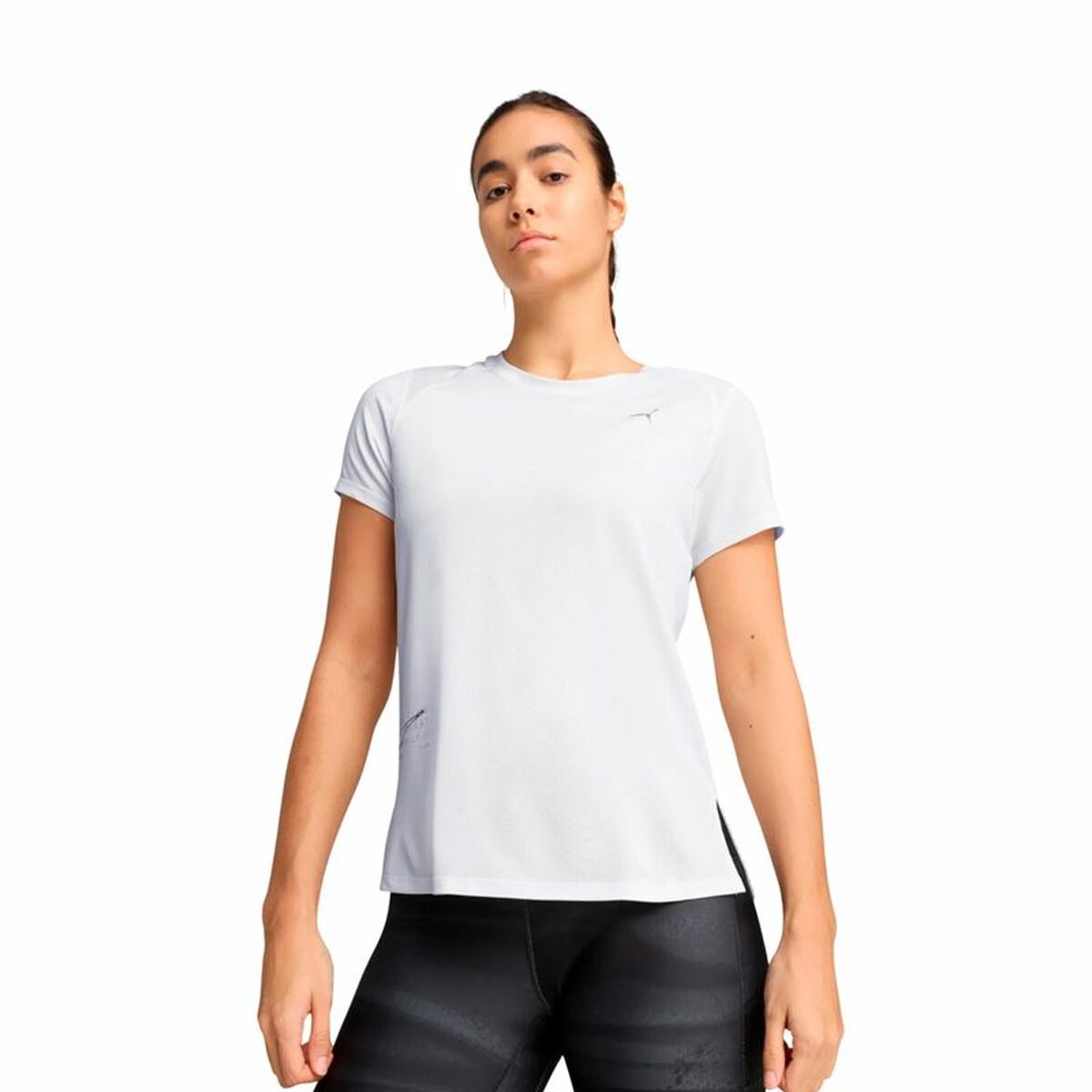 Women’s Short Sleeve T-Shirt Puma Run Graphic Mesh White