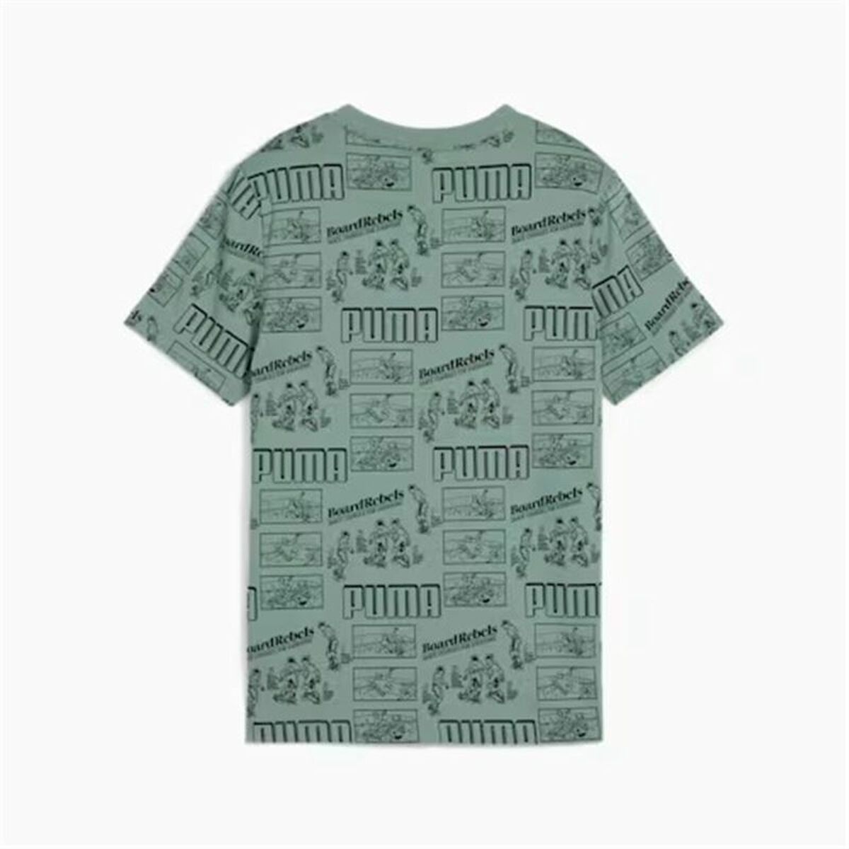 Child’s Short Sleeve T-Shirt Puma Puma Mid90S Aop Tee B Blue Green