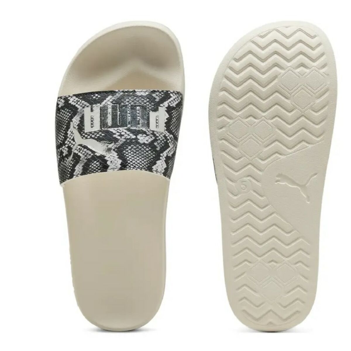 Women’s Flip Flops Puma Leadcat 2.0 Snake Chic SS25 400680 02 Beige