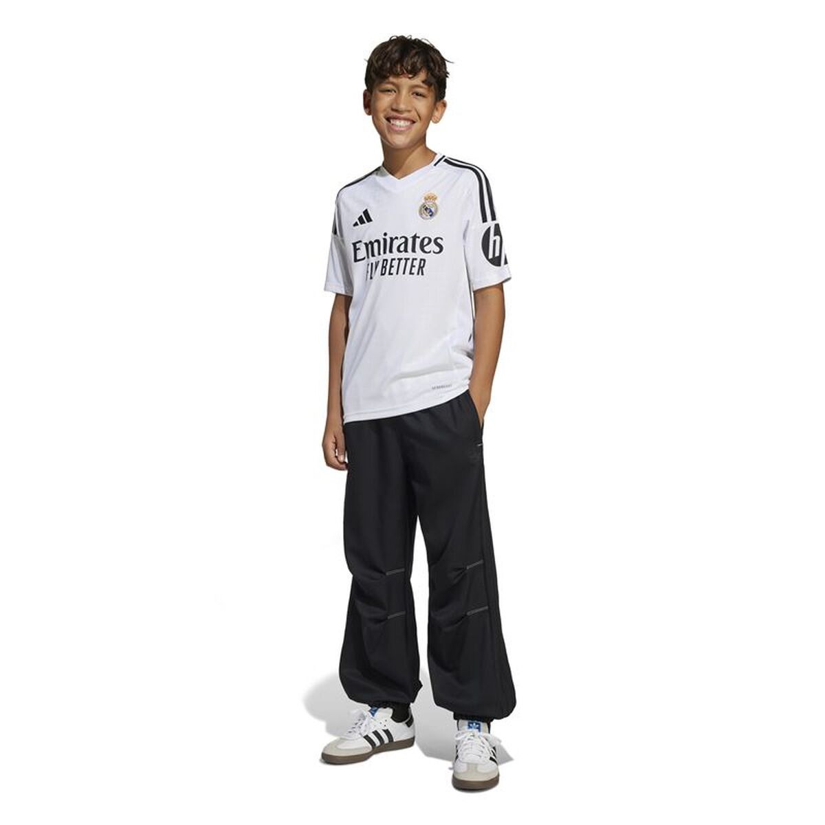 Children’s Short Sleeved Football Shirt Adidas Real H Jsy White