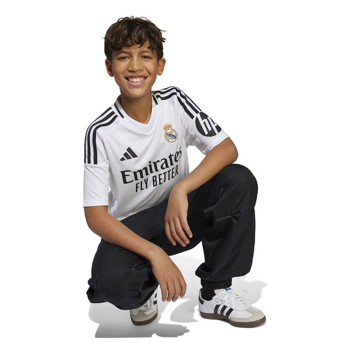 Children’s Short Sleeved Football Shirt Adidas Real H Jsy White