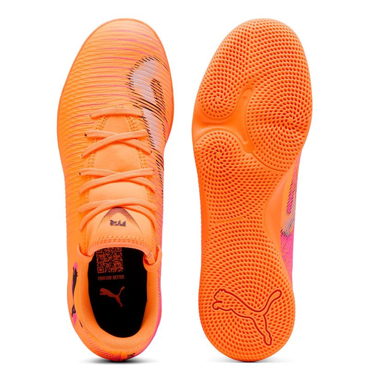 Adult’s Indoor Football Shoes Puma Future 8 Play IHeat Fire Orange