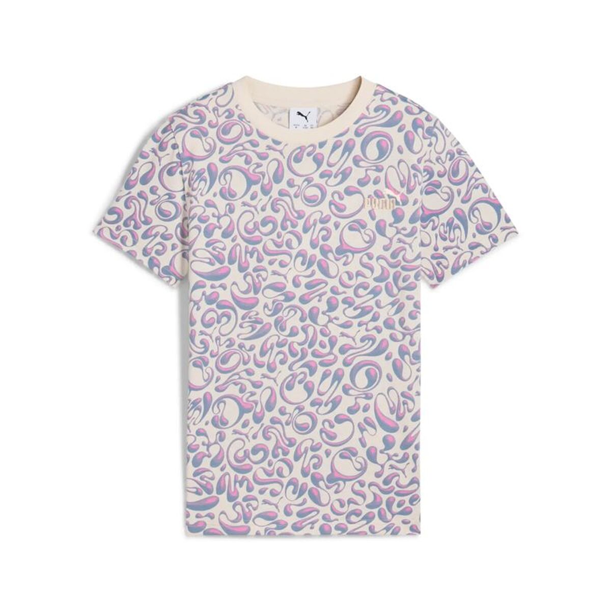 Child’s Short Sleeve T-Shirt Puma Tweenerverse Aop Beige