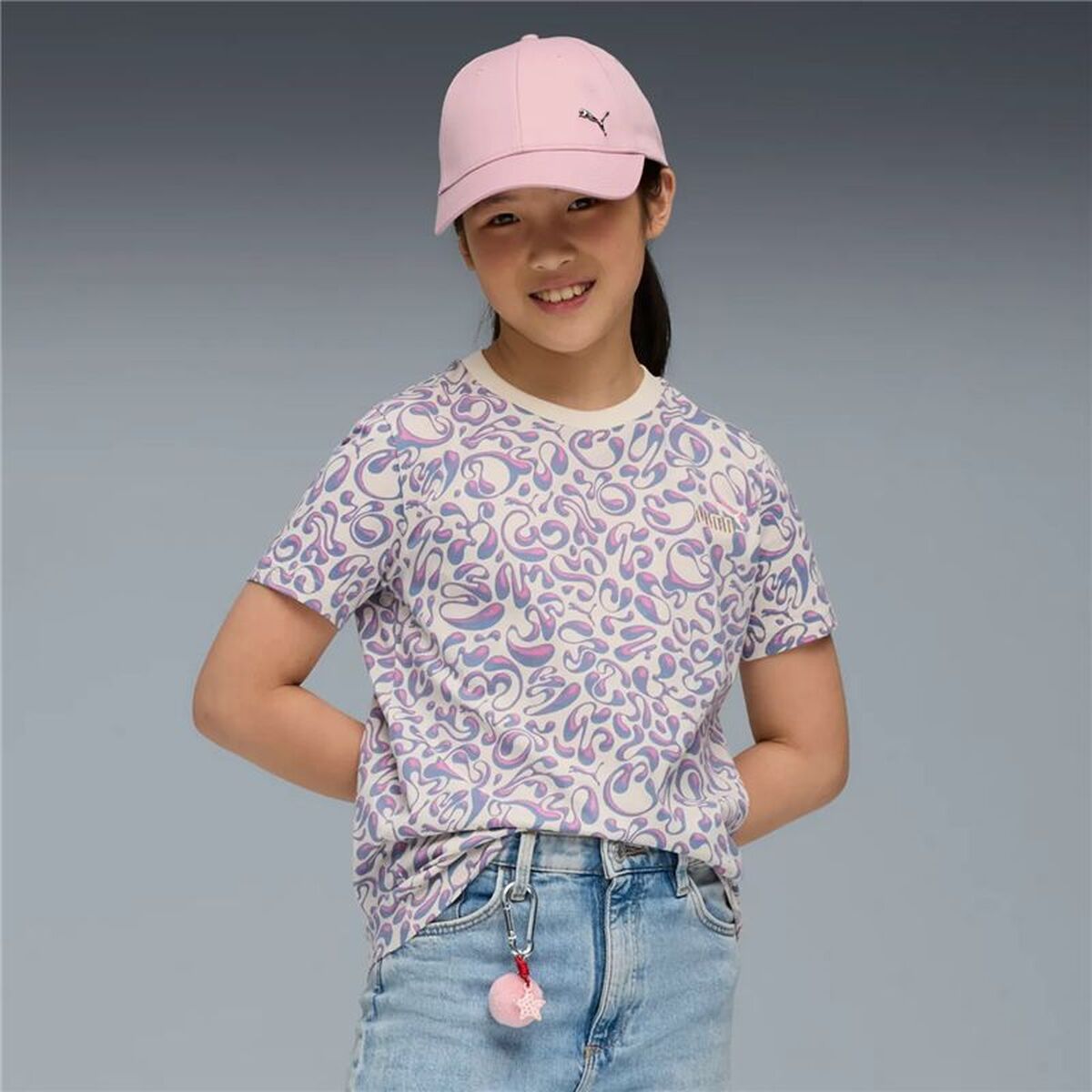 Child’s Short Sleeve T-Shirt Puma Tweenerverse Aop Beige