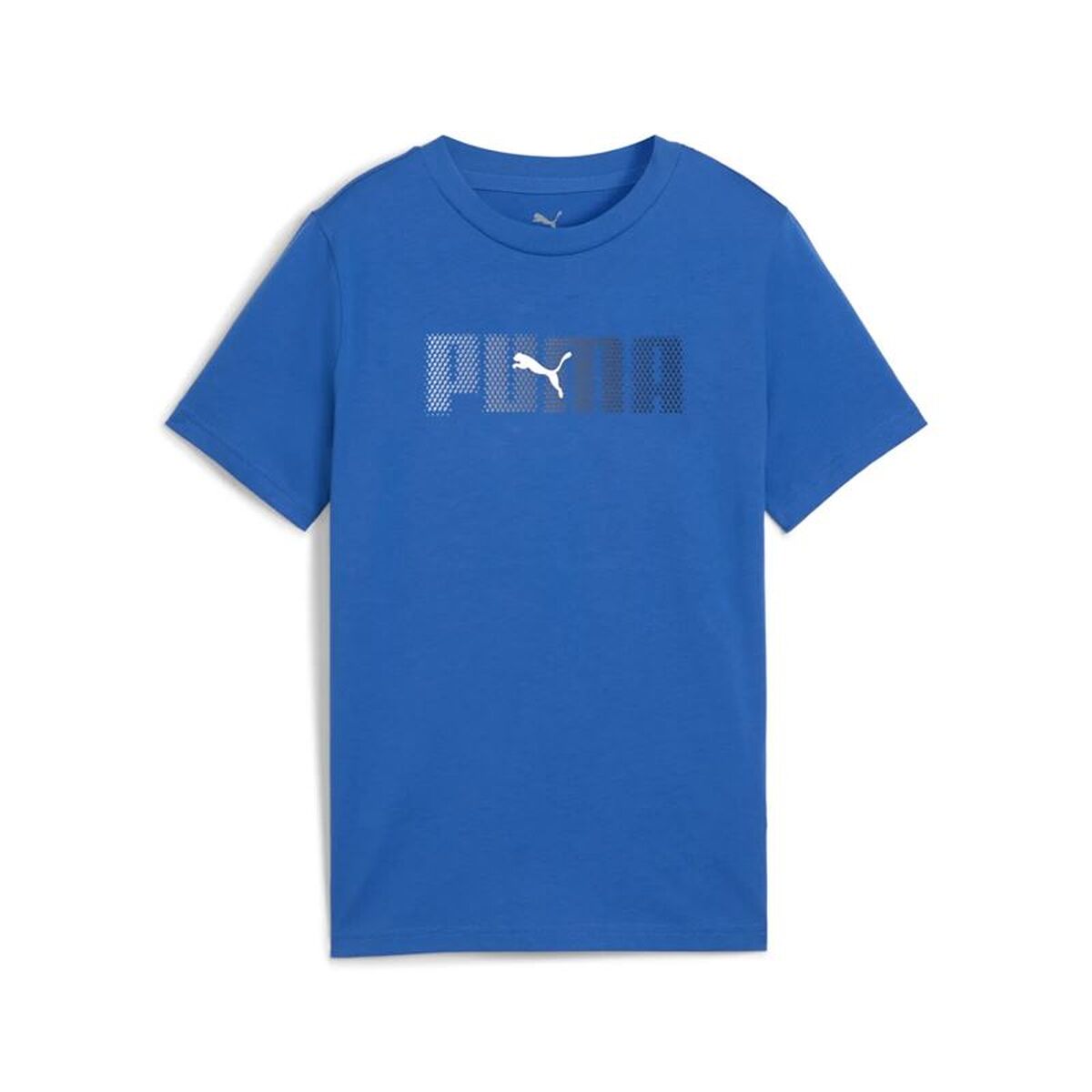 Child’s Short Sleeve T-Shirt Puma Essentials Logo Lab B Blue