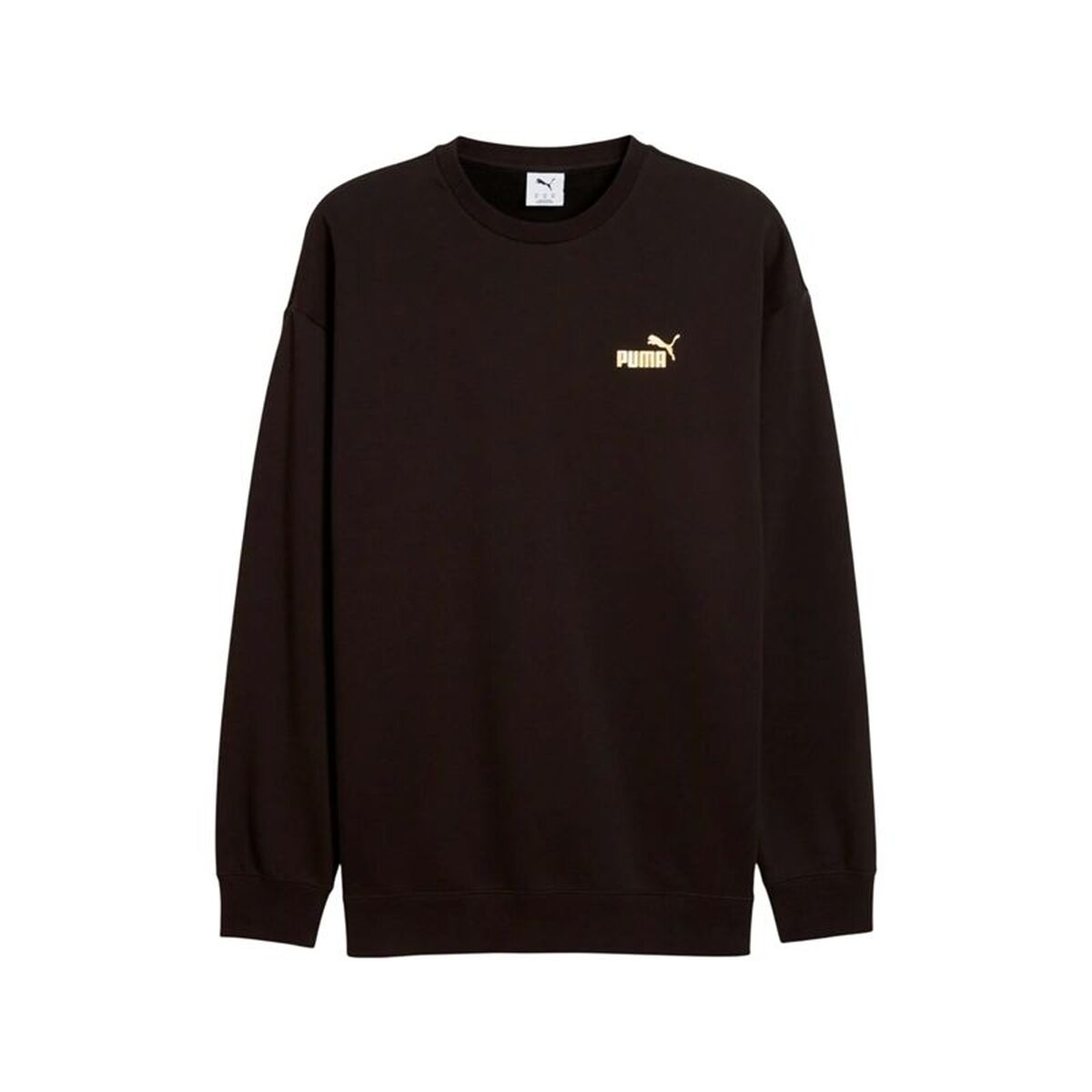 Men’s Sweatshirt without Hood Puma Maximal Metallic Relaxed Black Men’s Sweatshirt without Hood Puma Maximal Metallic Relaxed Black