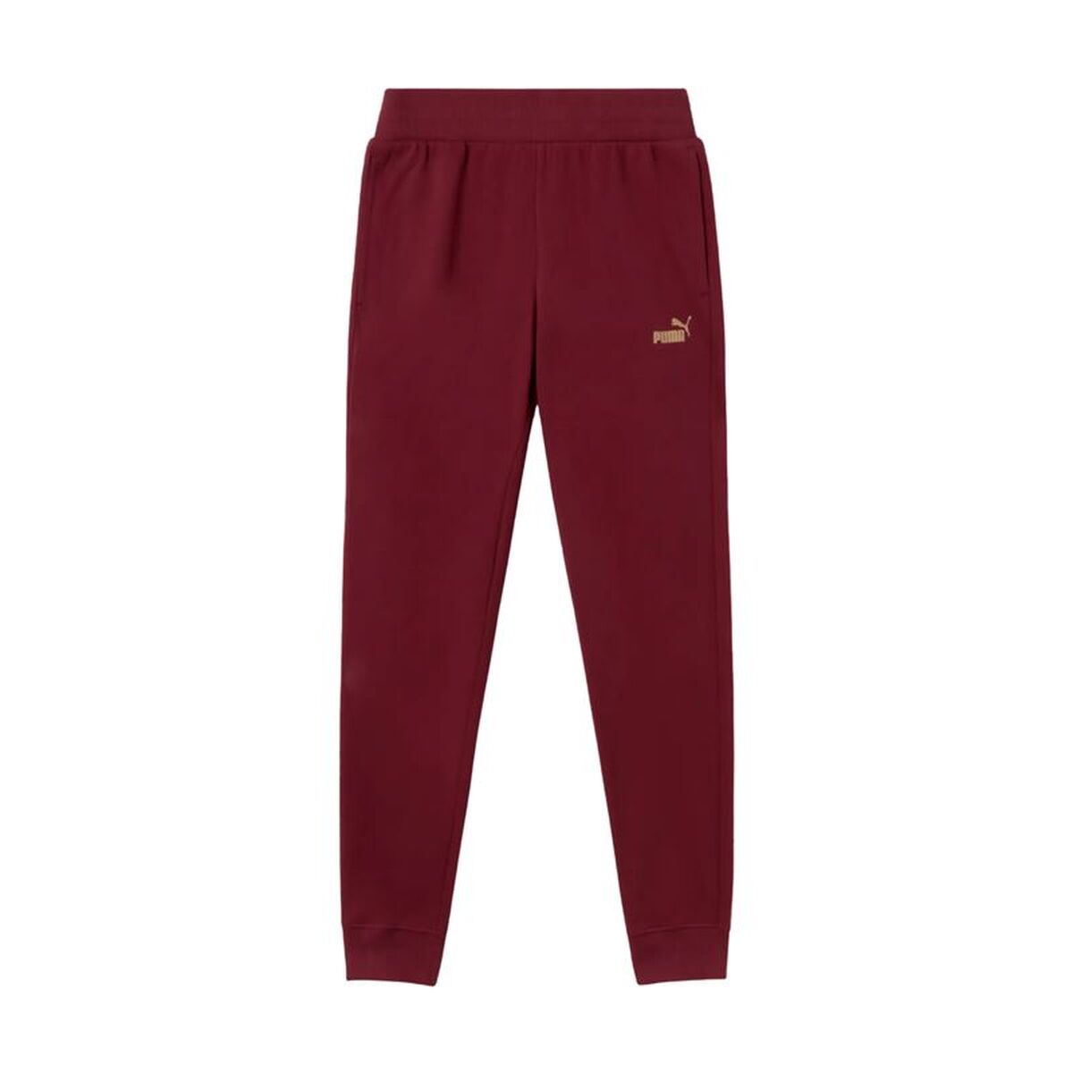 Long Sports Trousers Puma Ess+ Textured Foil Dark Red Lady Long Sports Trousers Puma Ess+ Textured Foil Dark Red Lady