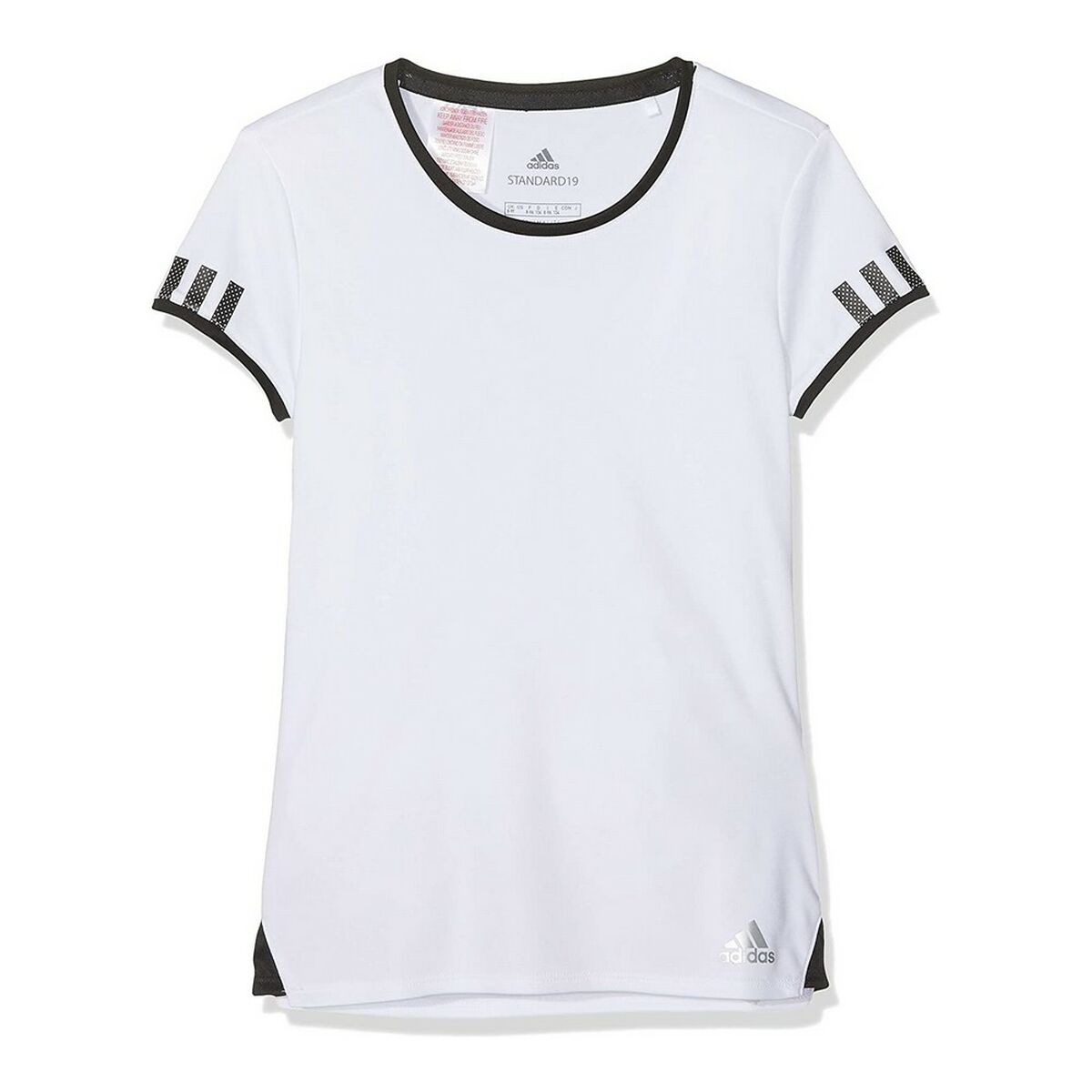 Child’s Short Sleeve T-Shirt Adidas CLUB TEE DU2464 White Polyester
