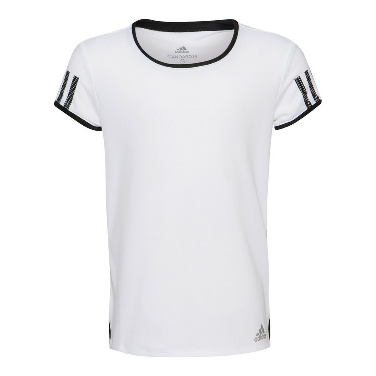Child’s Short Sleeve T-Shirt Adidas CLUB TEE DU2464 White Polyester