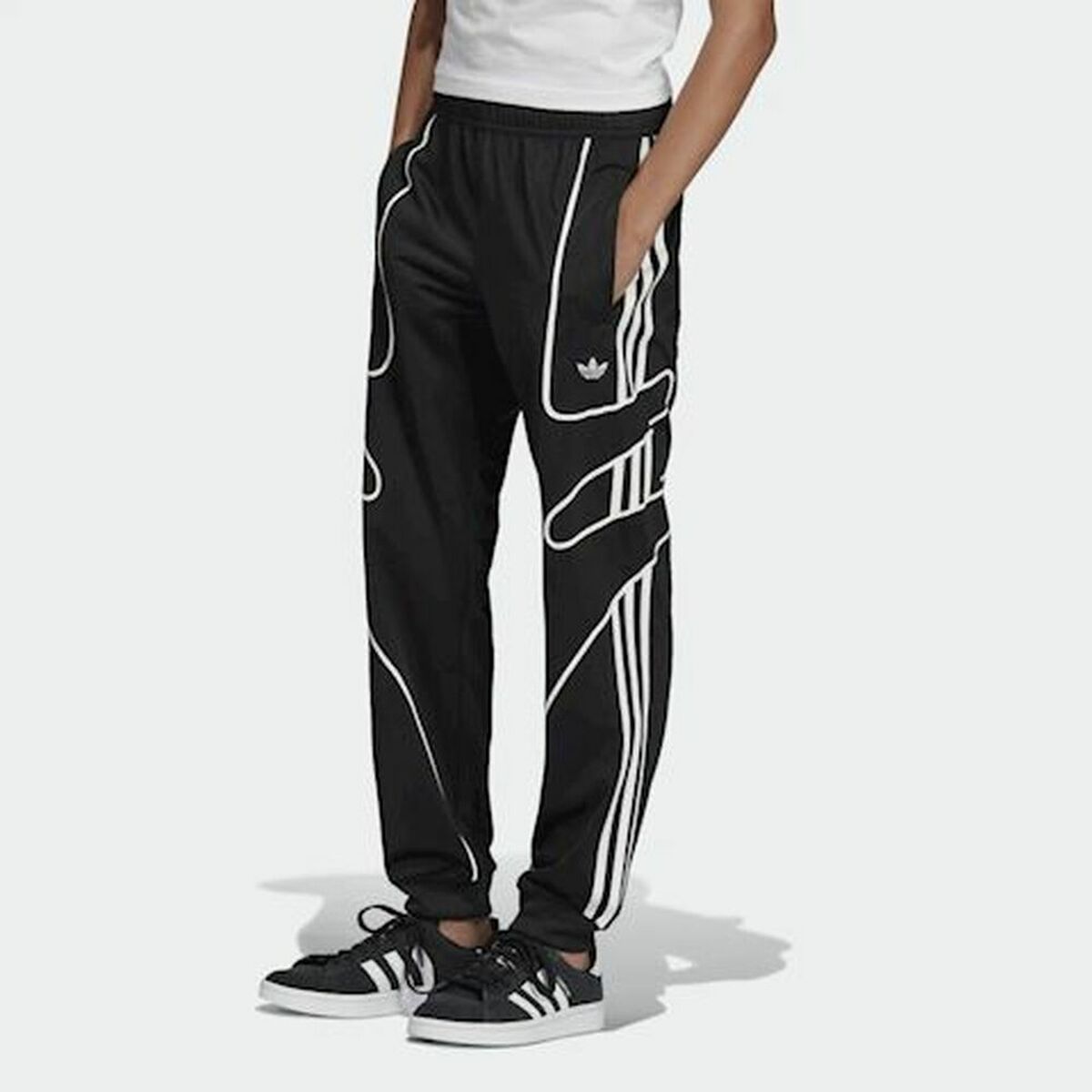 Children’s Tracksuit Bottoms FLAMESTRK Adidas DW3861 Black 8 Years