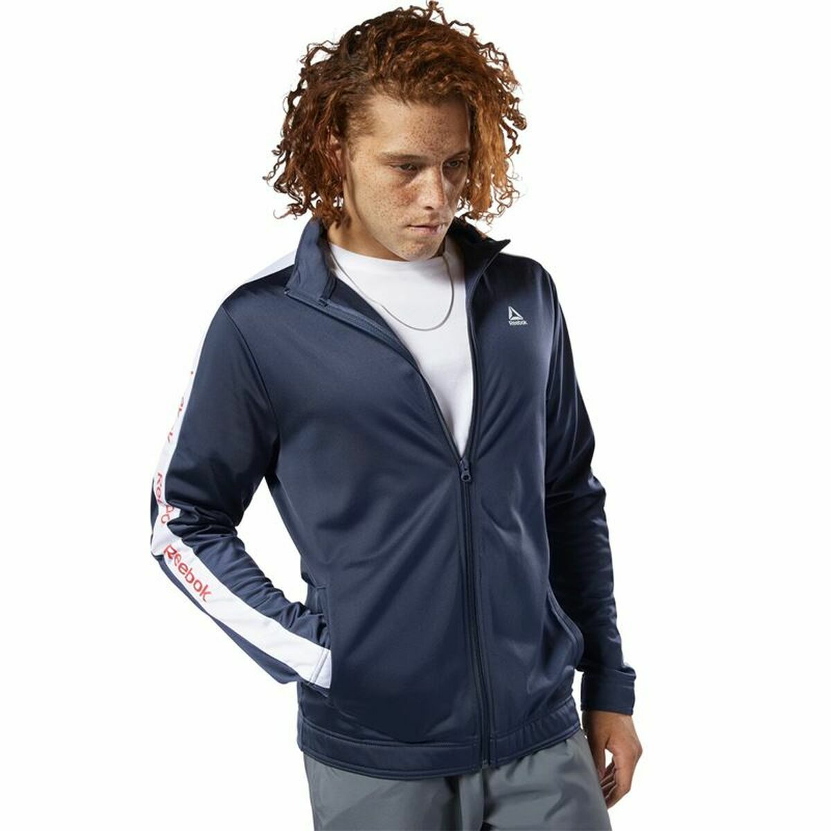 Men’s Sports Jacket Reebok Essentials Linear Logo Dark blue