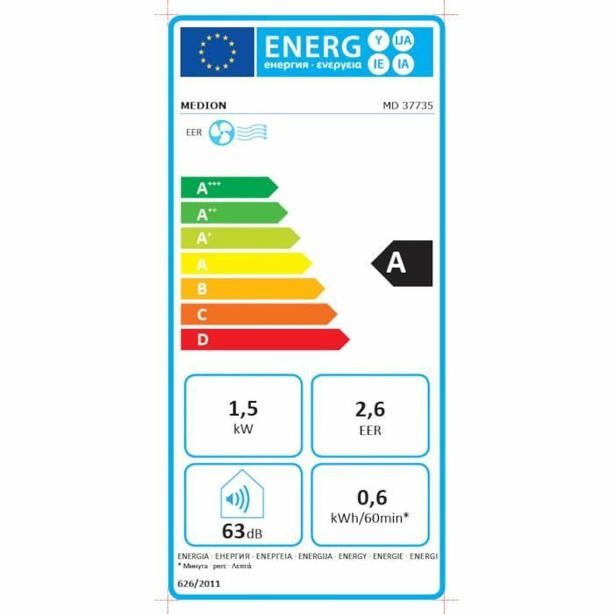 Portable Air Conditioner Medion White A