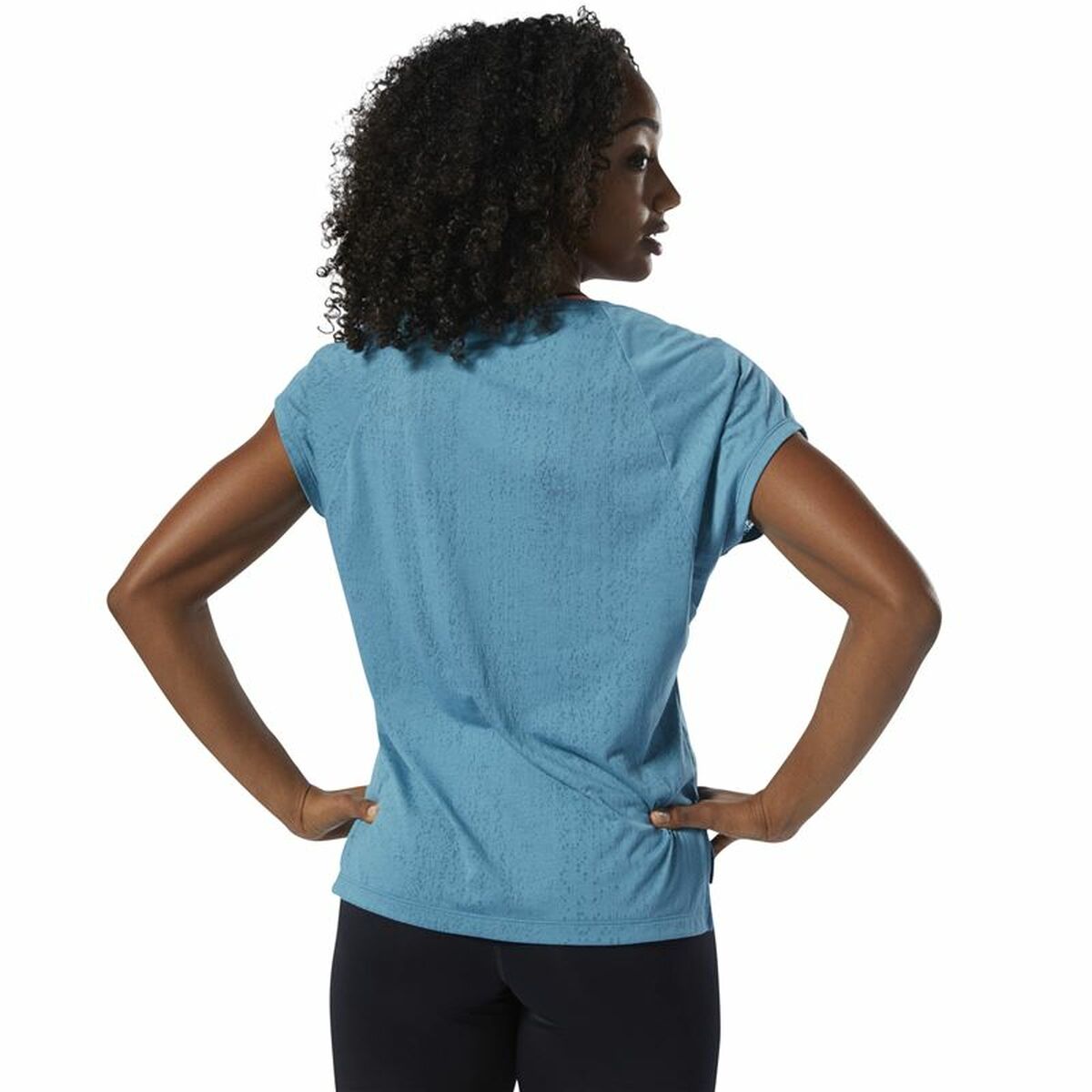 Women’s Sleeveless T-shirt Reebok Burnout Blue