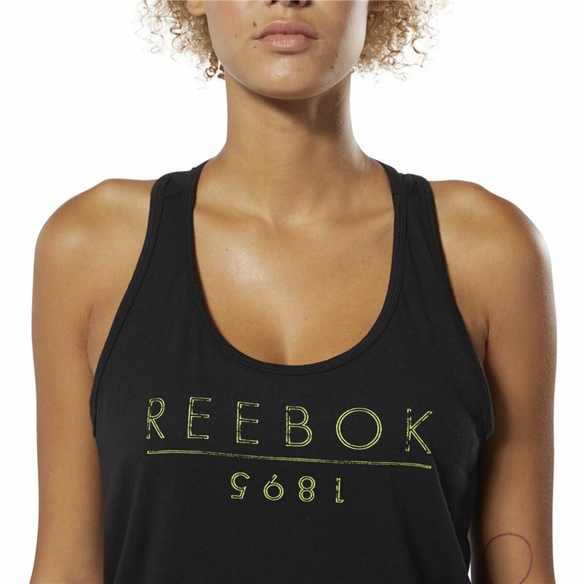 Women’s Sleeveless T-shirt Reebok 1895 Race Black