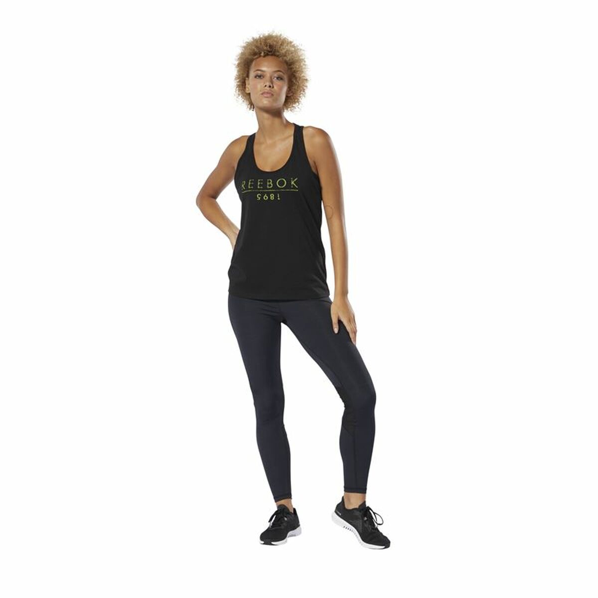 Women’s Sleeveless T-shirt Reebok 1895 Race Black