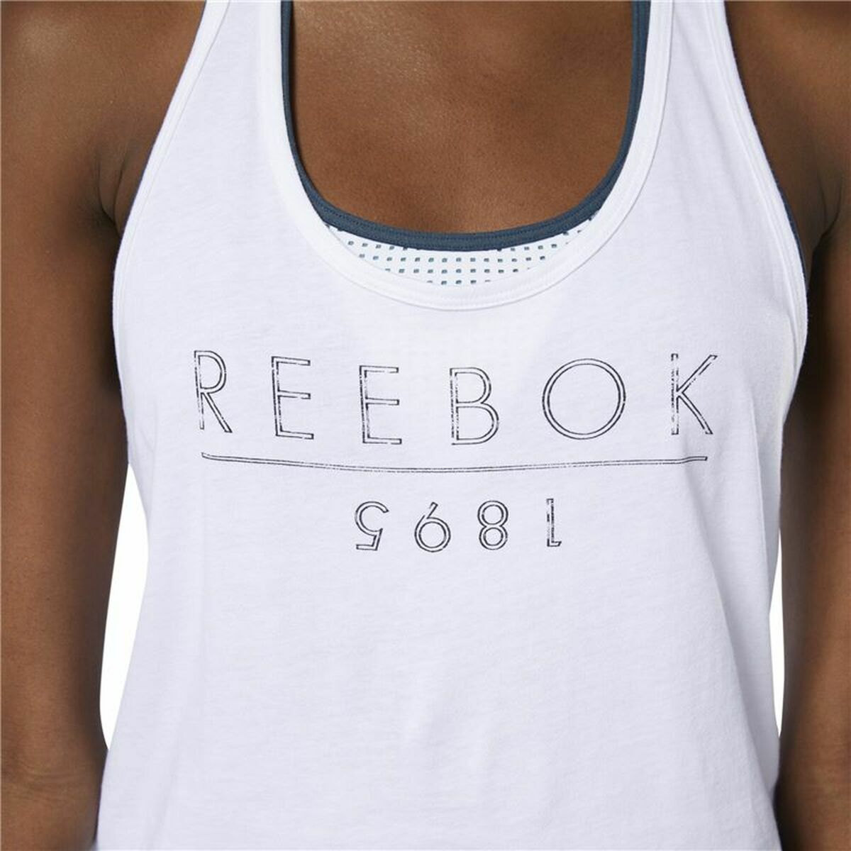 Women’s Sleeveless T-shirt Reebok 1895 Race White