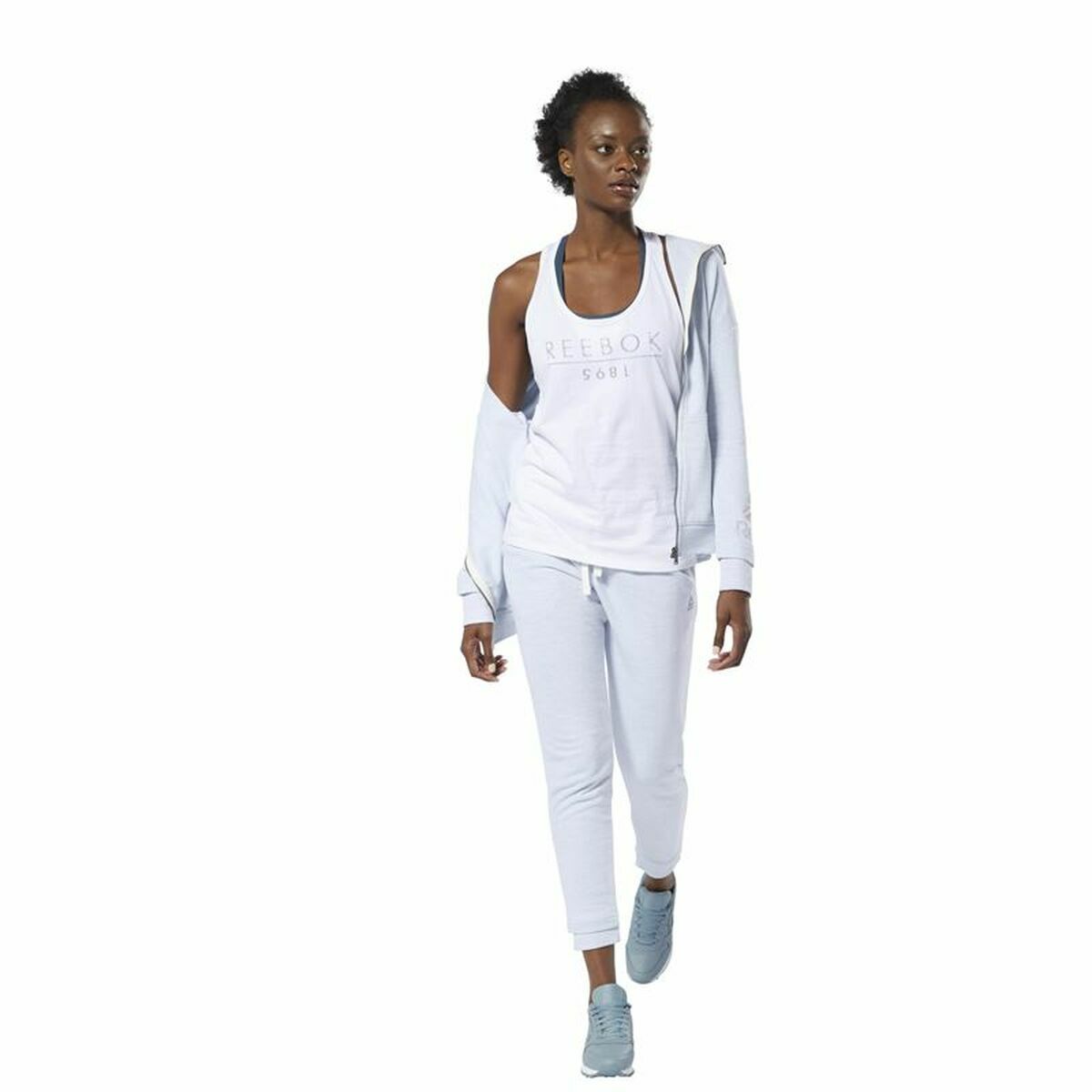 Women’s Sleeveless T-shirt Reebok 1895 Race White