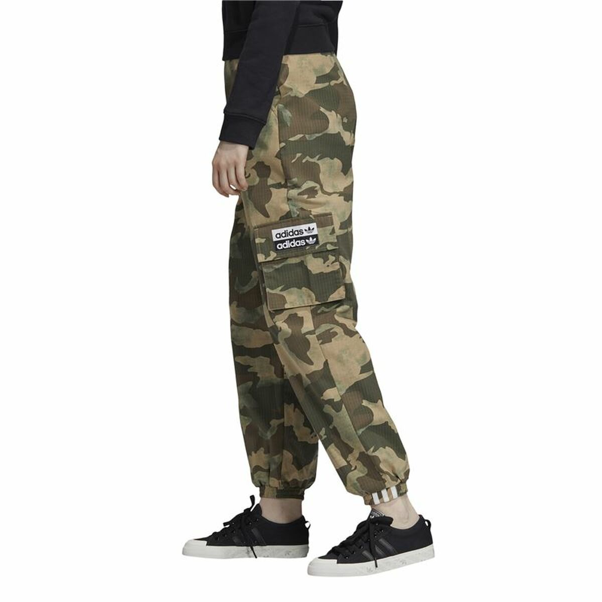 Adult’s Tracksuit Bottoms Adidas Originals Camo Lady Dark green